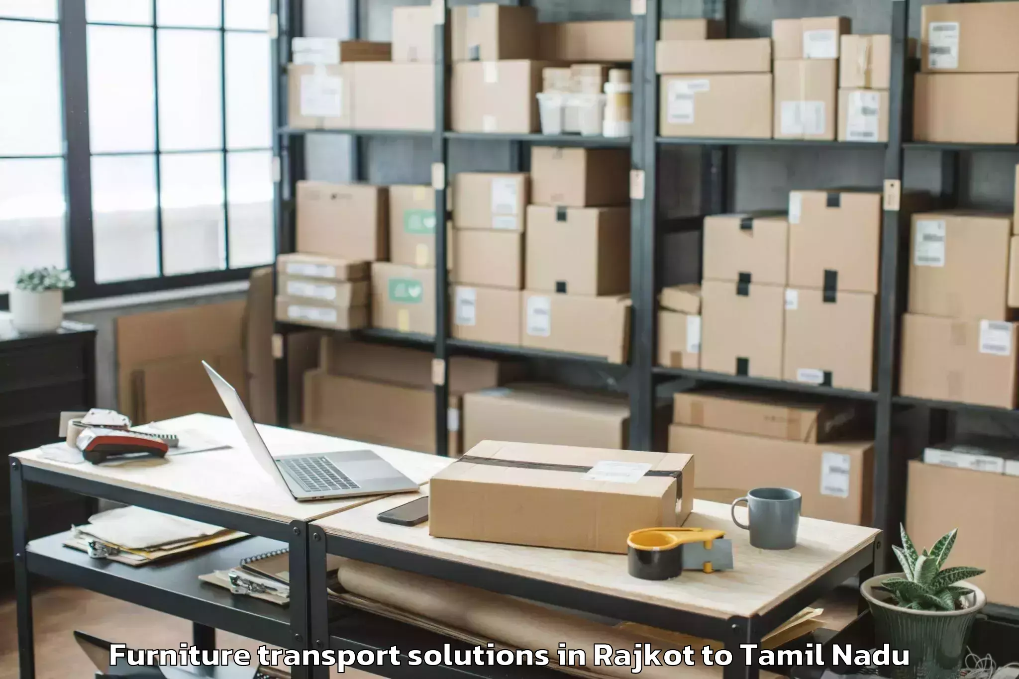 Efficient Rajkot to Arimalam Furniture Transport Solutions